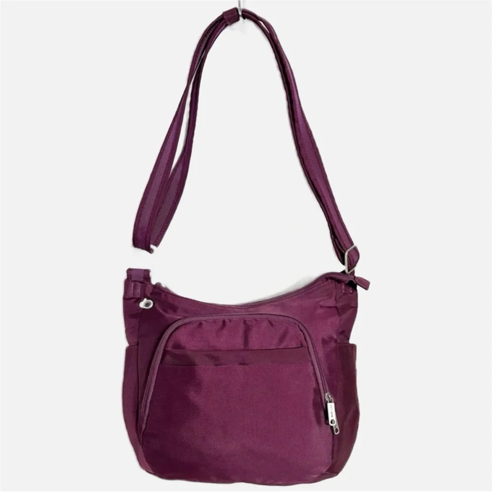 Travelon Anti-Theft Classic Crossbody Shoulder Bucket Bag Adjustable Strap 💜